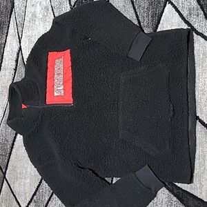 VS PINK 2017 Campus Quarter-Zip Sequins Husker Sherpa Jacket